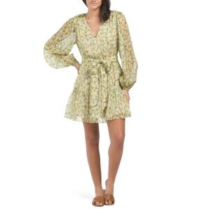 NWT Tanya Taylor Blue Multi Linen Blend Vivid Mini Dress 👗